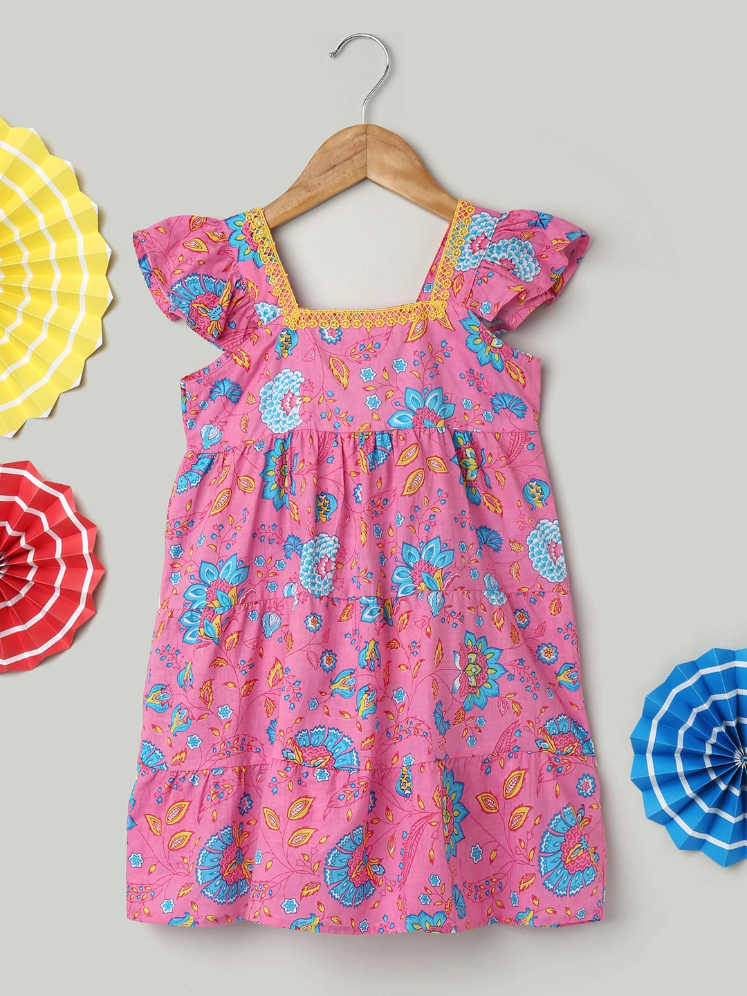 BownBee Printed Pure Cotton Summer Frock for Girls