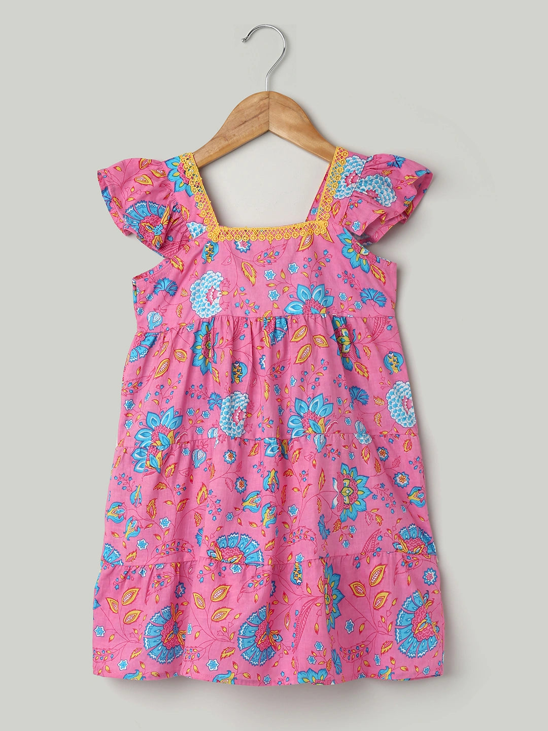 BownBee Printed Pure Cotton Summer Frock for Girls