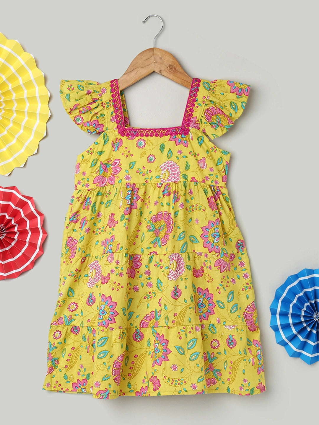 BownBee Printed Pure Cotton Summer Frock for Girls