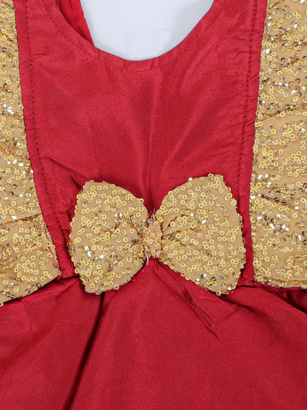 BownBee Girl Sequin Frill Party Taffeta Silk Frock