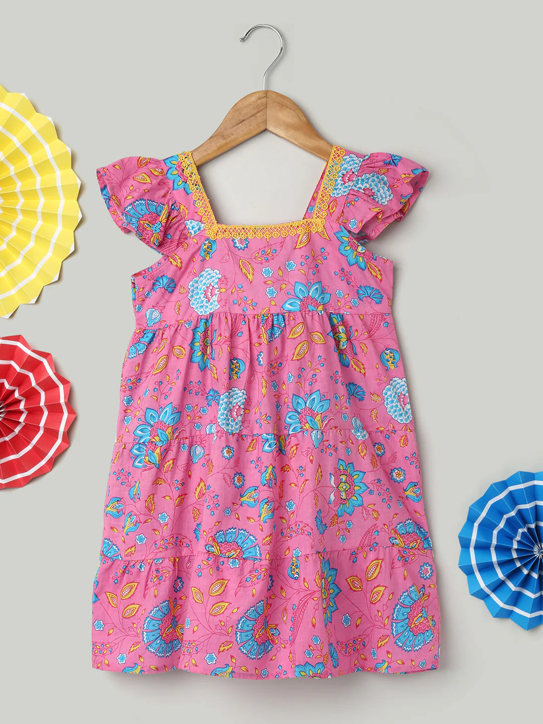 BownBee Printed Pure Cotton Summer Frock for Infants Girls