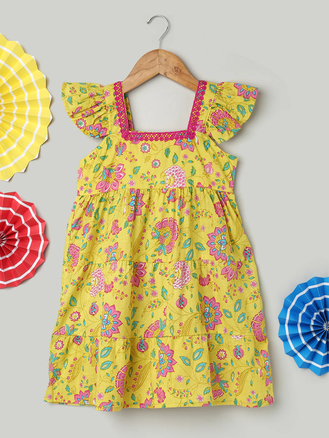 BownBee Printed Pure Cotton Summer Frock for Infants Girls