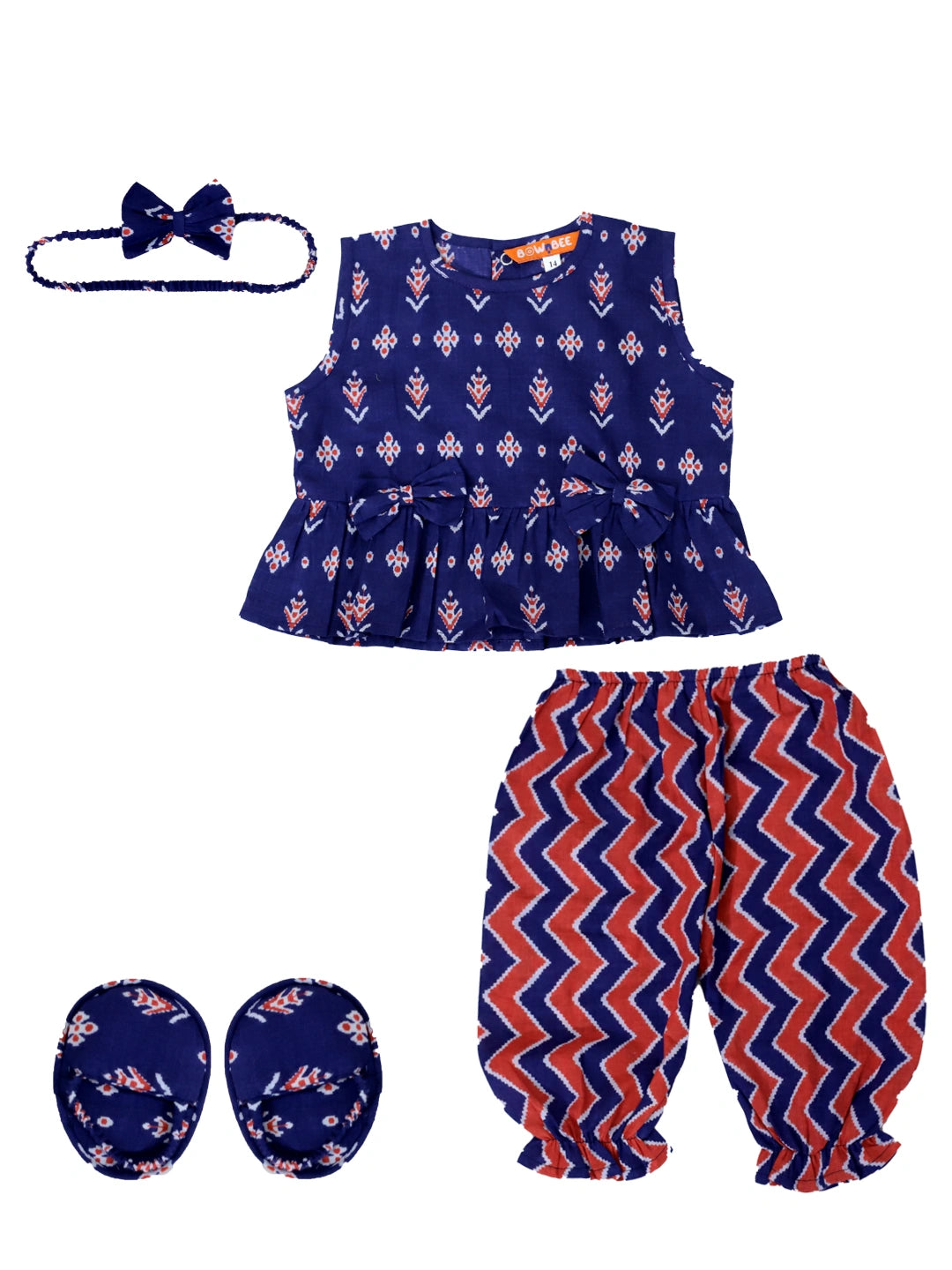 Bownbee Girls Pure Cotton Clothing Set For Infants