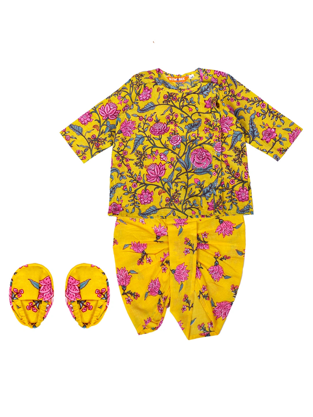 Bownbee Boys Pure Cotton Dhoti Kurta For Infants