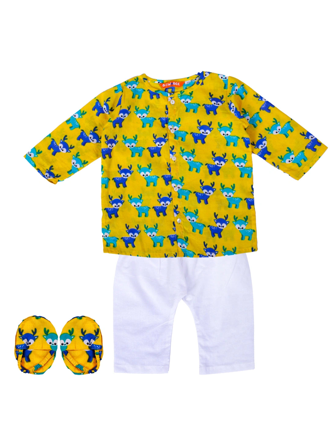 Bownbee Boys Pure Cotton Kurta Pajama For Infants