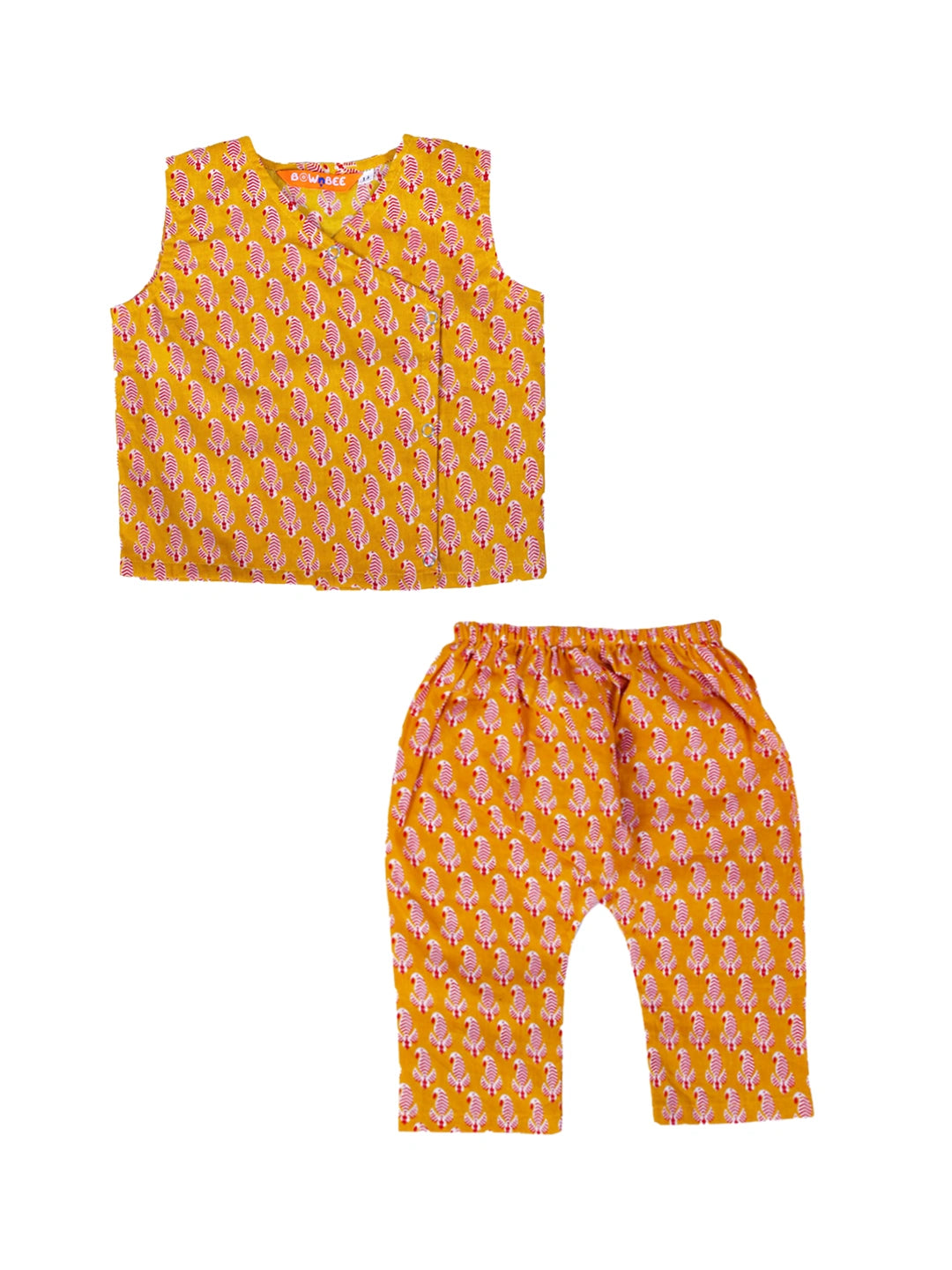 BownBee Baby Boy Pure Cotton Kurta Pajama with Booties Set