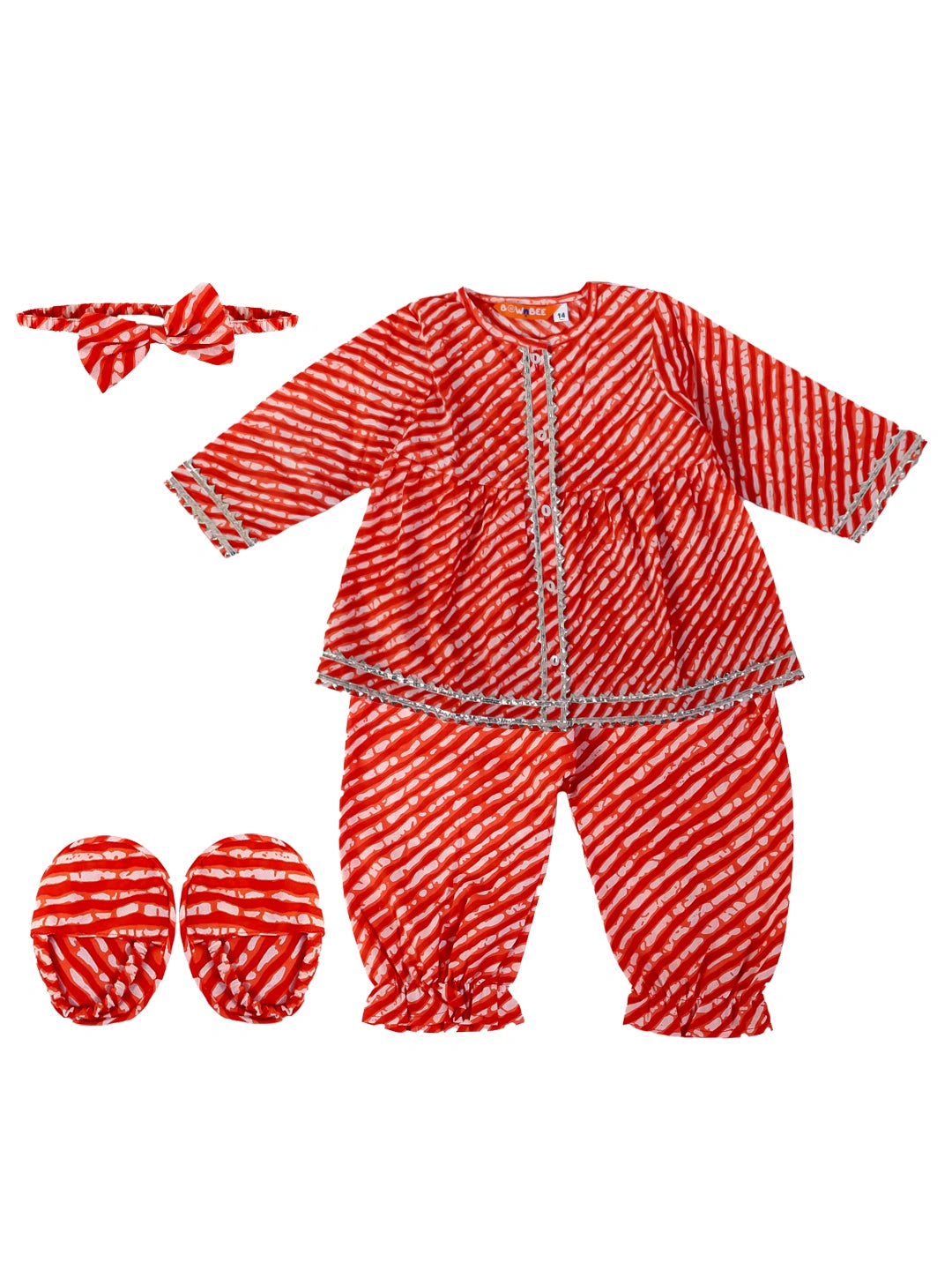 Bownbee Girls Pure Cotton Clothing Set For Infants