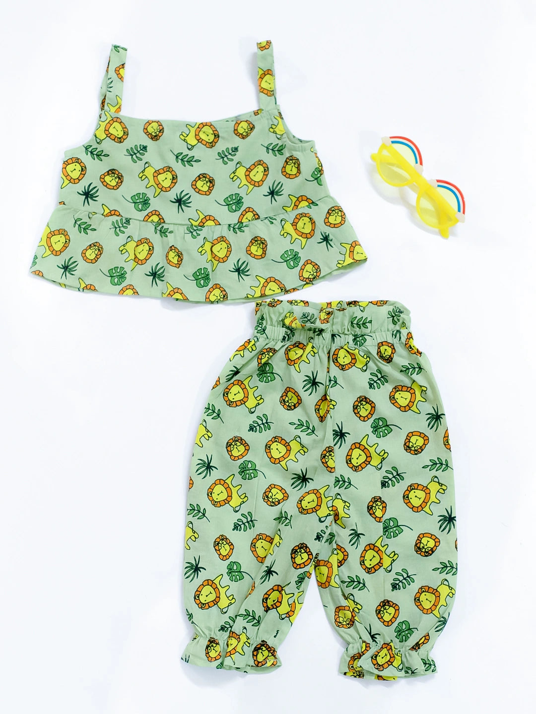 BownBee Pure Cotton Printed Top Harem Set for Baby Girl