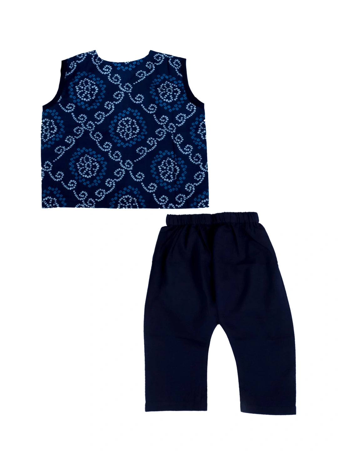 BownBee Pure Cotton Bandhani Print Kurta Pajama Set for Baby Boy