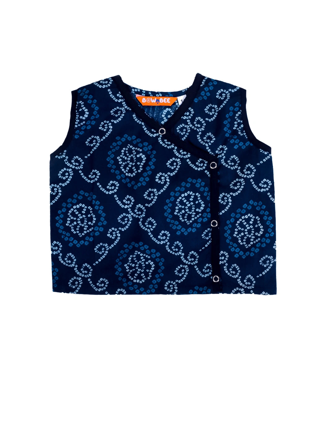 BownBee Pure Cotton Bandhani Print Kurta Pajama Set for Baby Boy