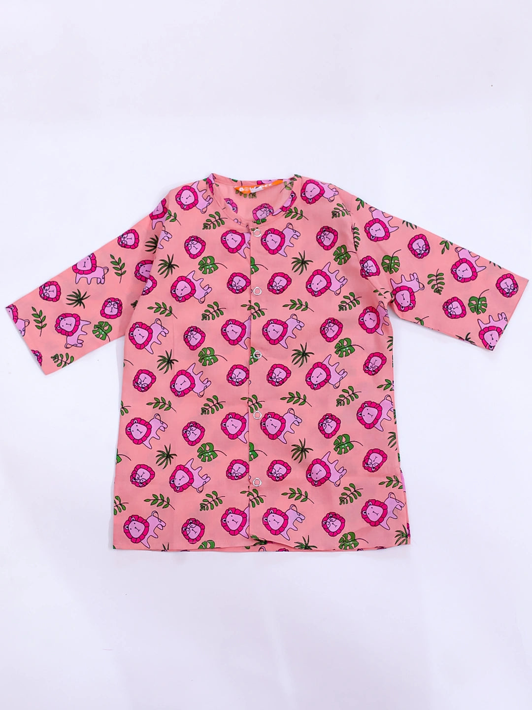 BownBee Pure Cotton Lion Print Kurta Pajama Set for Baby Boy