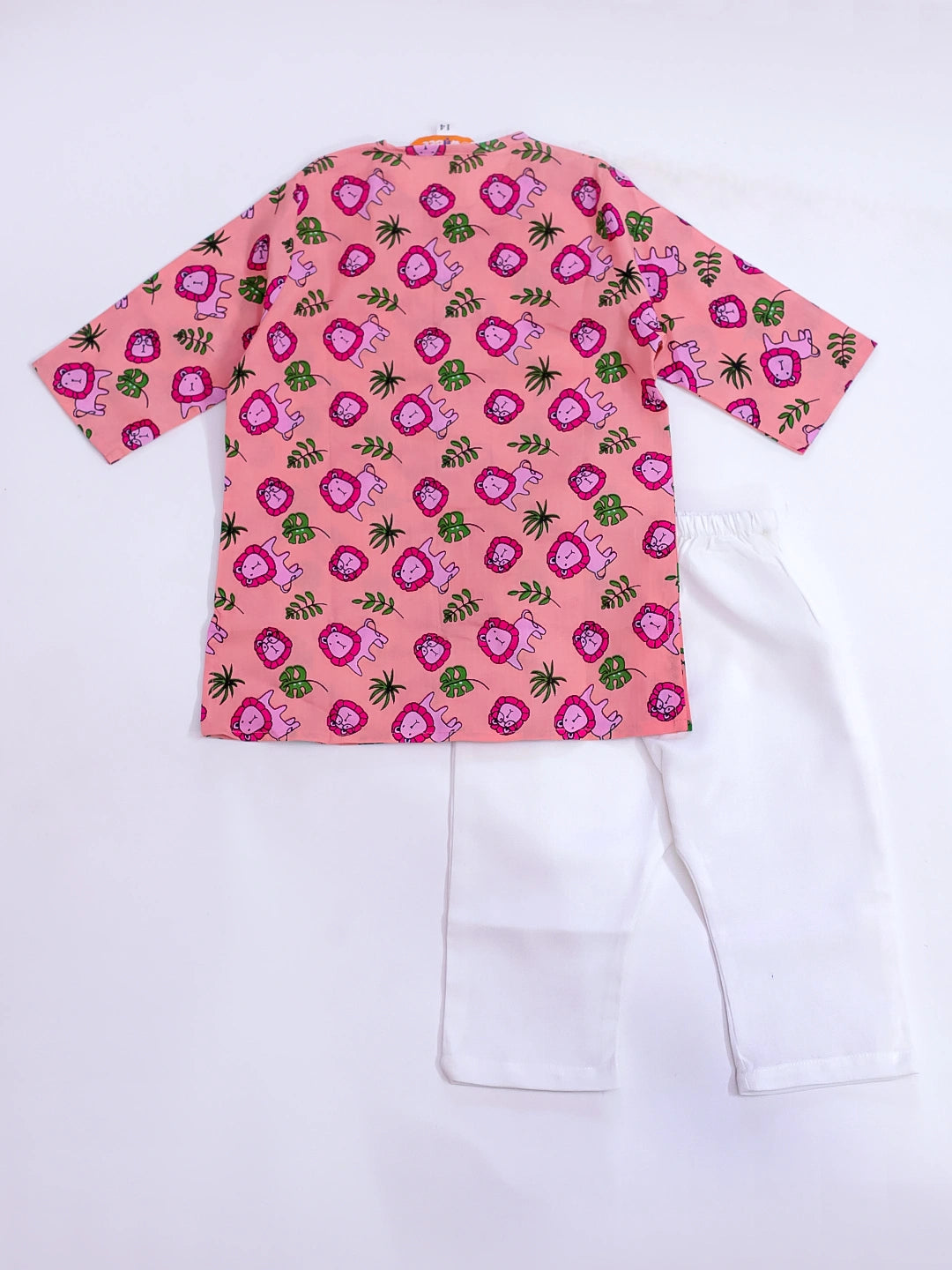 BownBee Pure Cotton Lion Print Kurta Pajama Set for Baby Boy