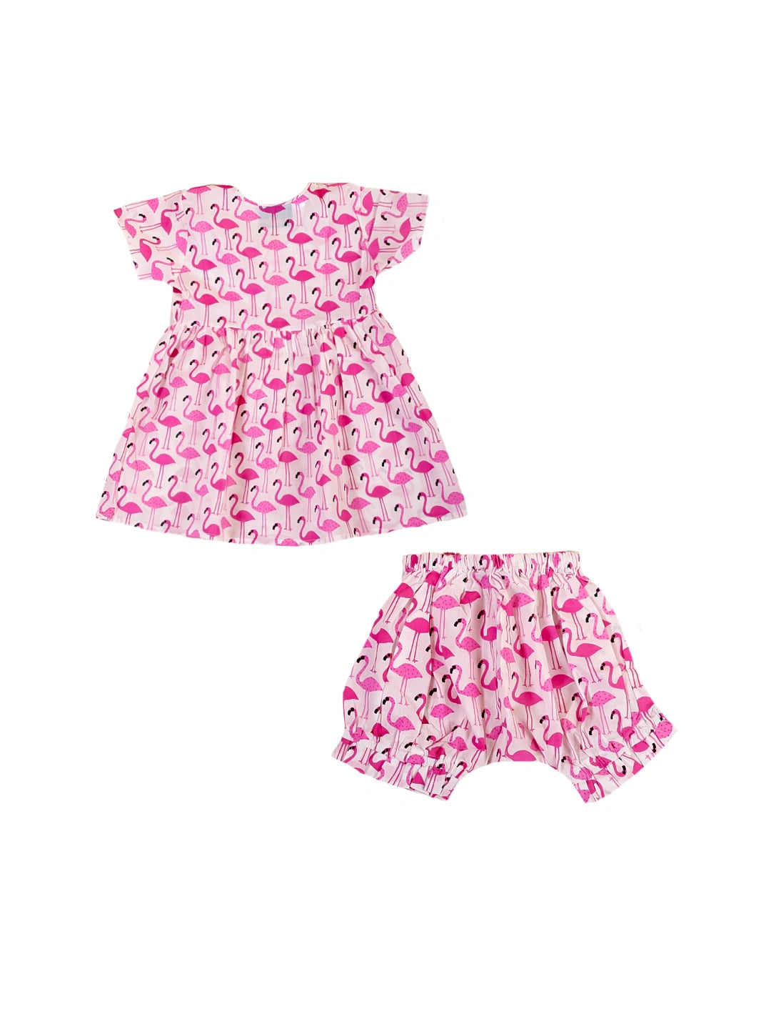 BownBee Infant Cotton Jhabla With Bloomer For Girls