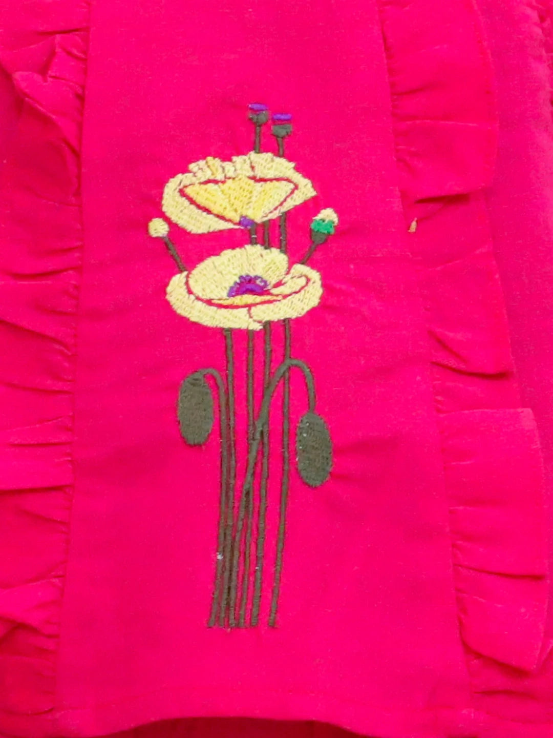 BownBee Girls Cotton Embroidered Spaghetti Top with Palazzo pant  Co Ords Pink