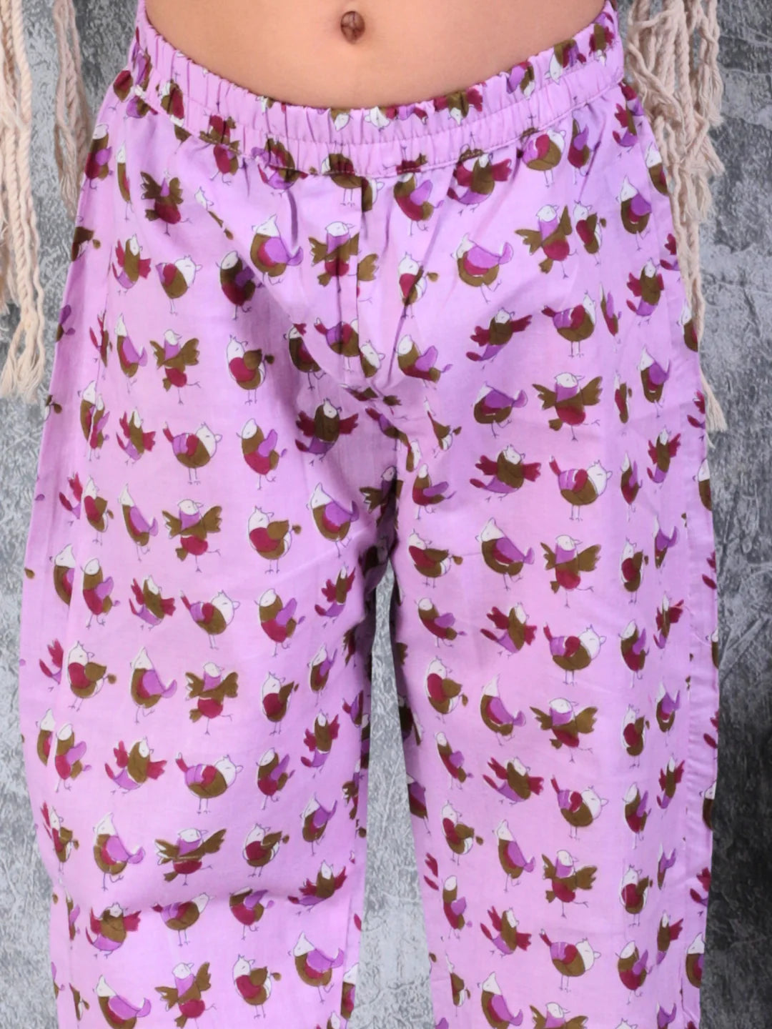 BownBee Pure Cotton Printed Kaftan with Pant and Headband Set