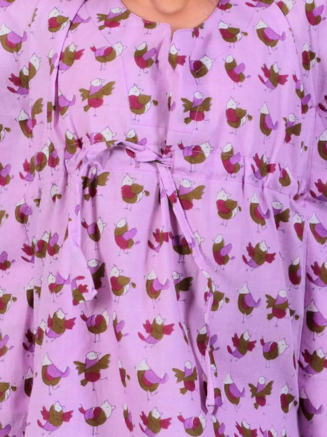 BownBee Pure Cotton Printed Kaftan with Pant and Headband Set