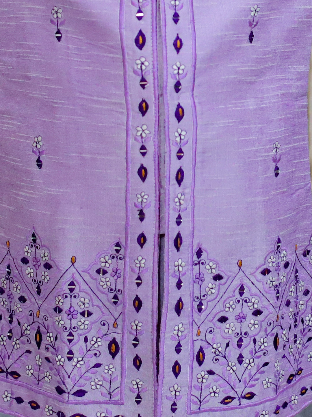 BownBee Embroidered Full Sleeve Sherwani with Pajama for Boys - Purple