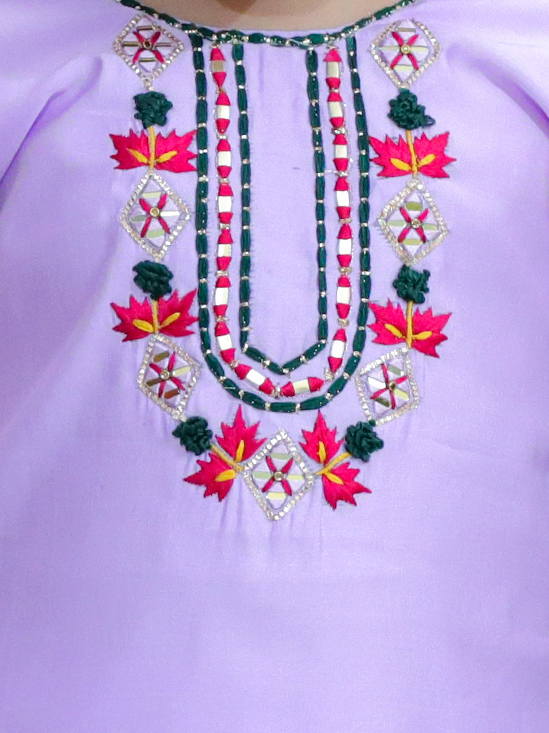 BownBee Embroidered Full Sleeve Dhoti Kurta & Salwaar Suit with Dupatta Sibling Set- White