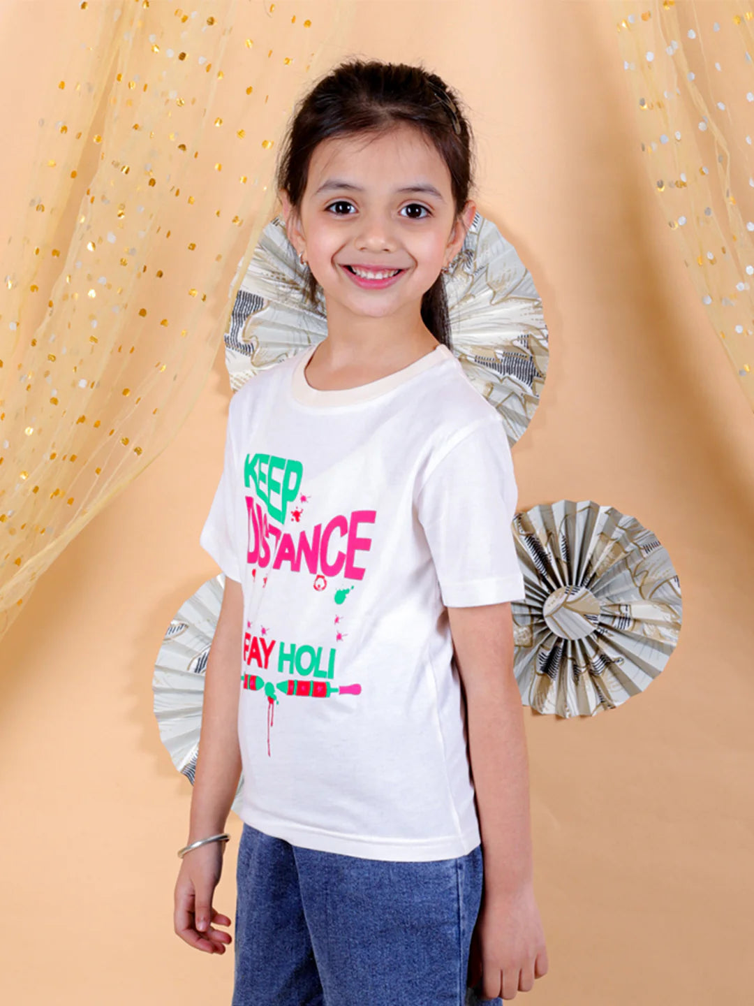 BownBee Unisex Holi Half Sleeve Round Neck Printed T
