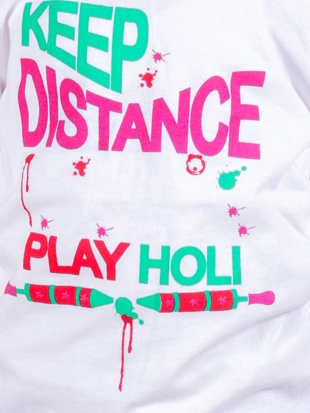 BownBee Unisex Holi Half Sleeve Round Neck Printed T