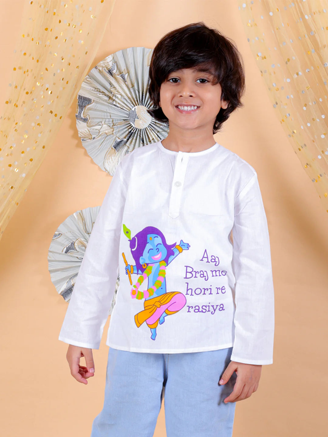 BownBee Unisex  Cotton Holi Full Sleeve Kurta