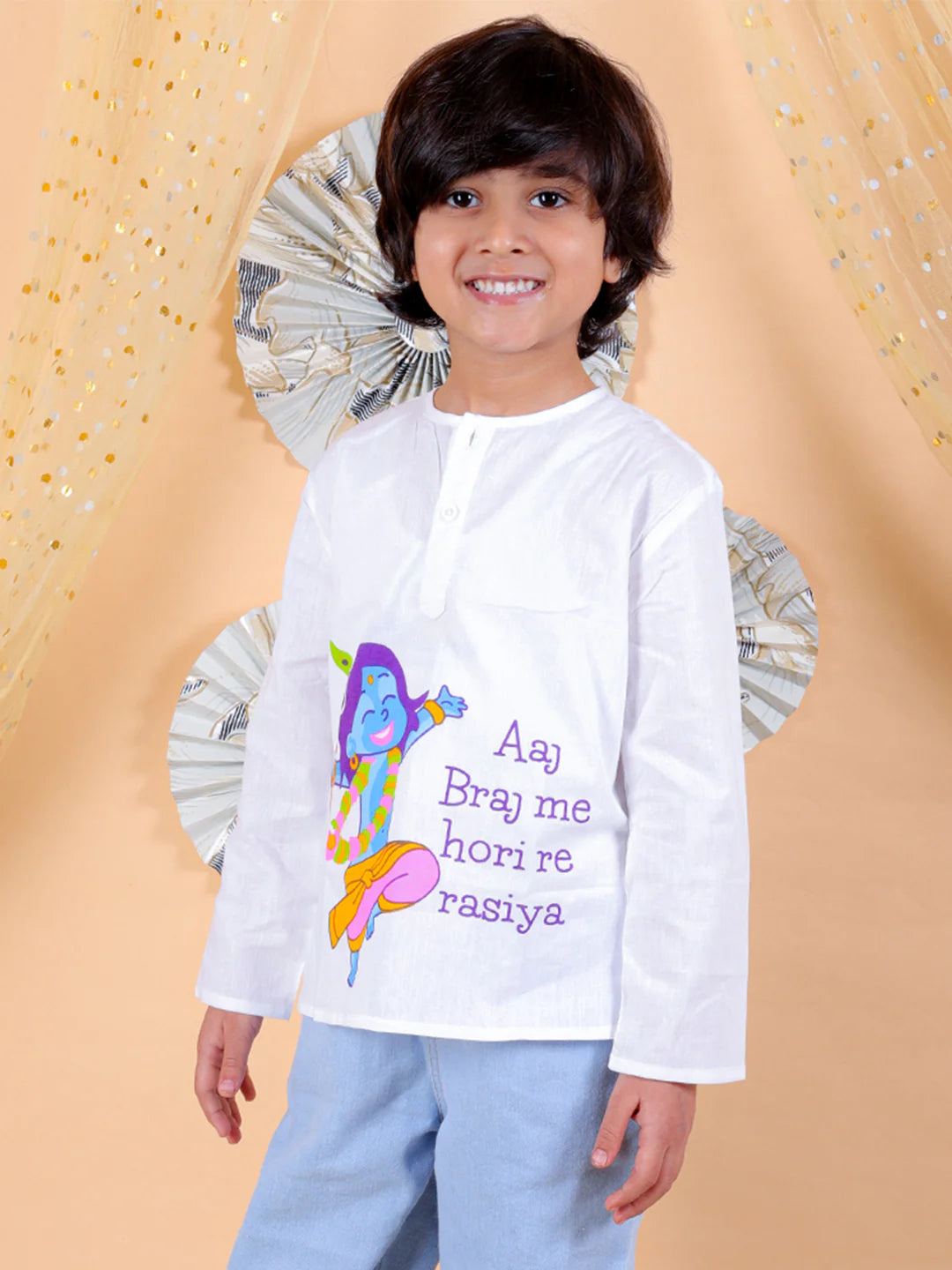 BownBee Unisex  Cotton Holi Full Sleeve Kurta