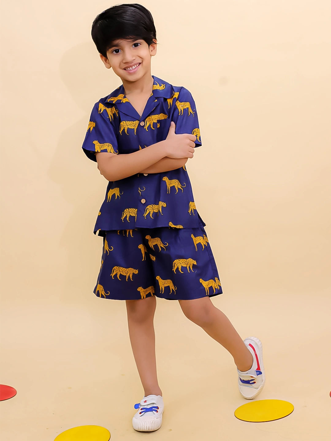 BownBee Summer Short Sleeve Pure cotton Printed Shorts And Shirt Set