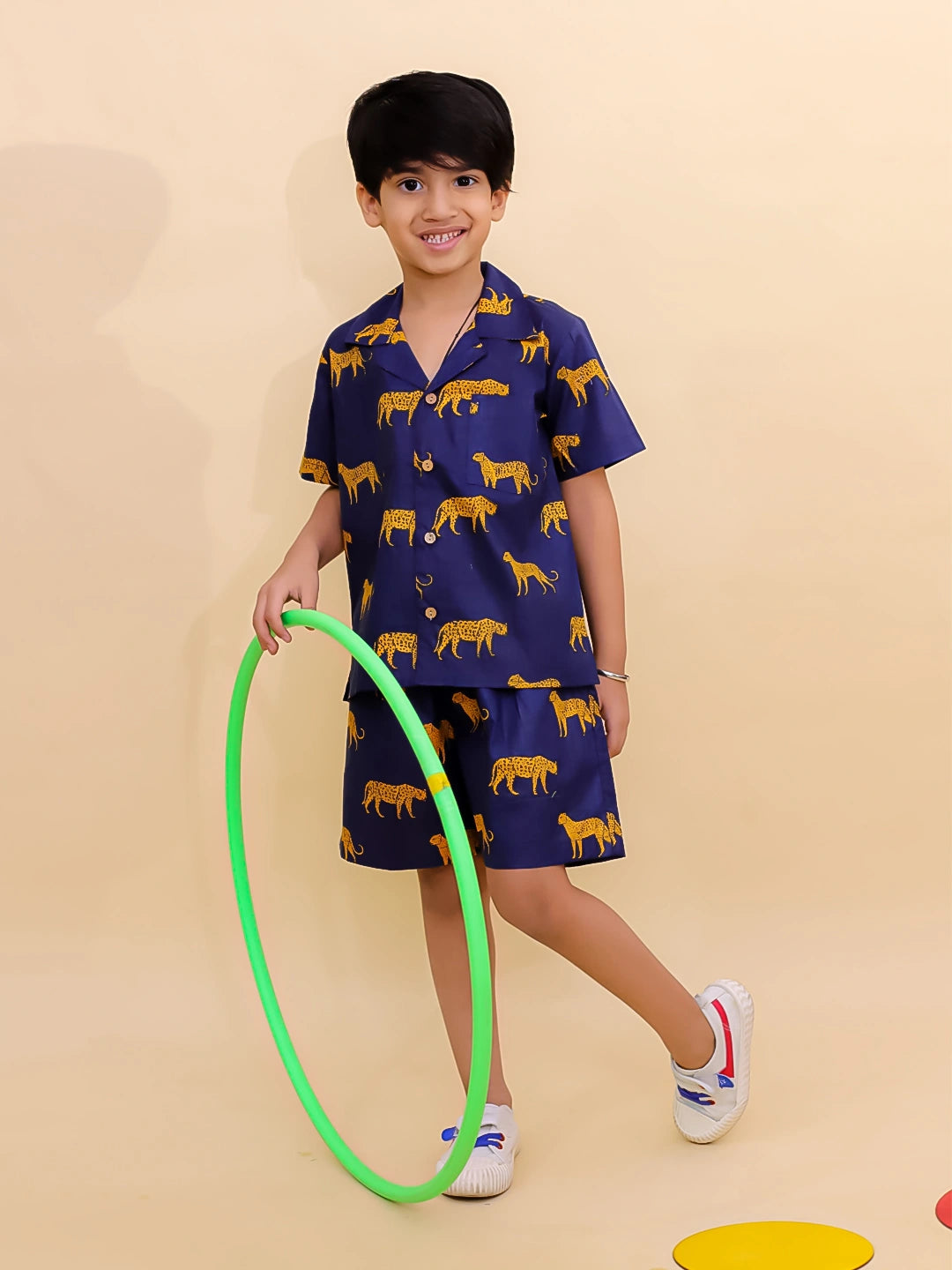 BownBee Summer Short Sleeve Pure cotton Printed Shorts And Shirt Set