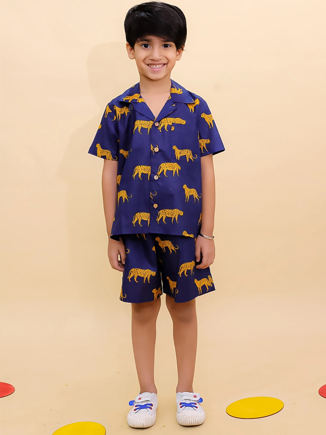 BownBee Summer Short Sleeve Pure cotton Printed Shorts And Shirt Set