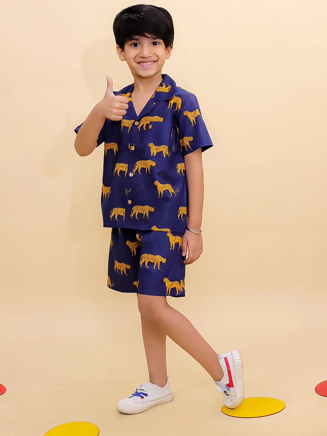 BownBee Summer Short Sleeve Pure cotton Printed Shorts And Shirt Set
