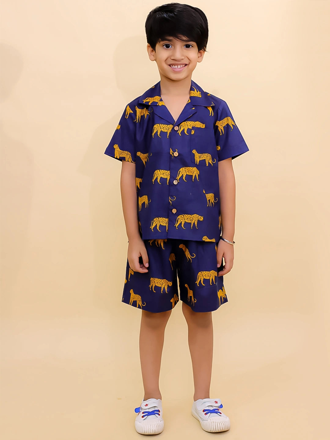 BownBee Summer Short Sleeve Pure cotton Printed Shorts And Shirt Set