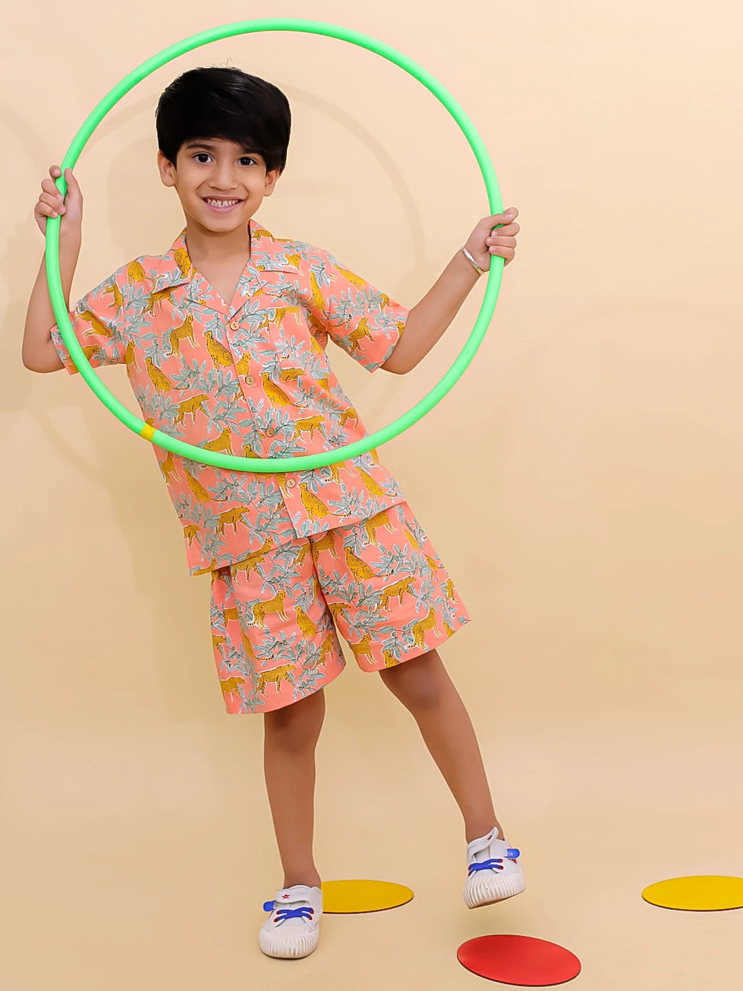 BownBee Summer Short Sleeve Pure cotton Printed Shorts And Shirt Set