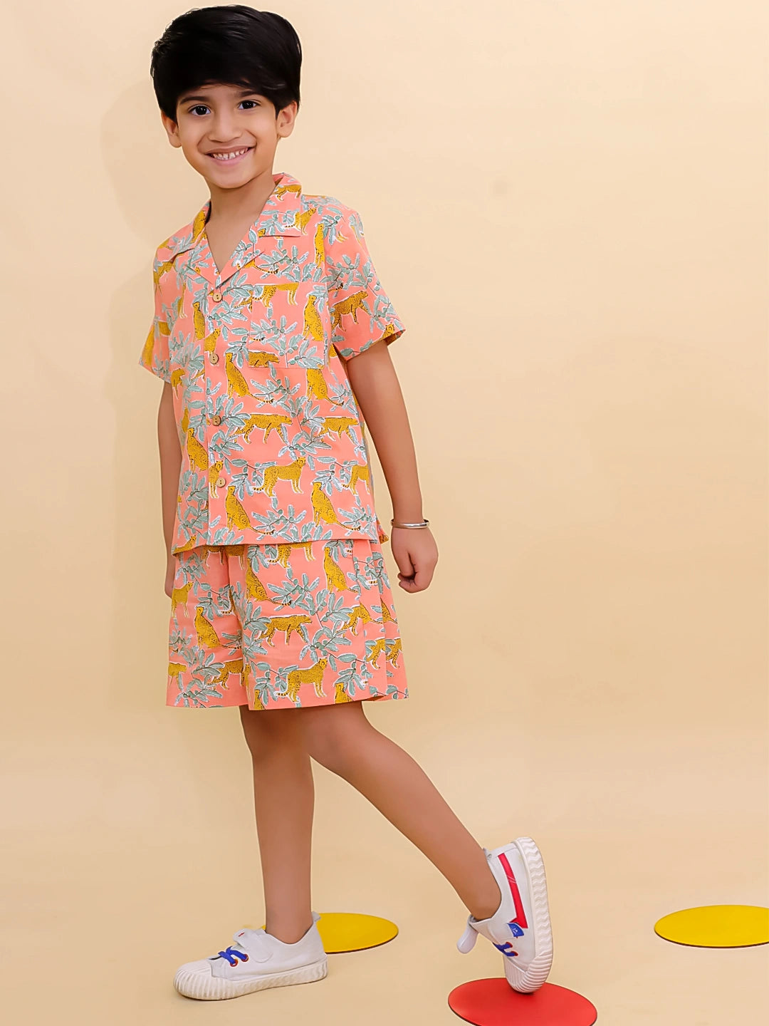 BownBee Summer Short Sleeve Pure cotton Printed Shorts And Shirt Set