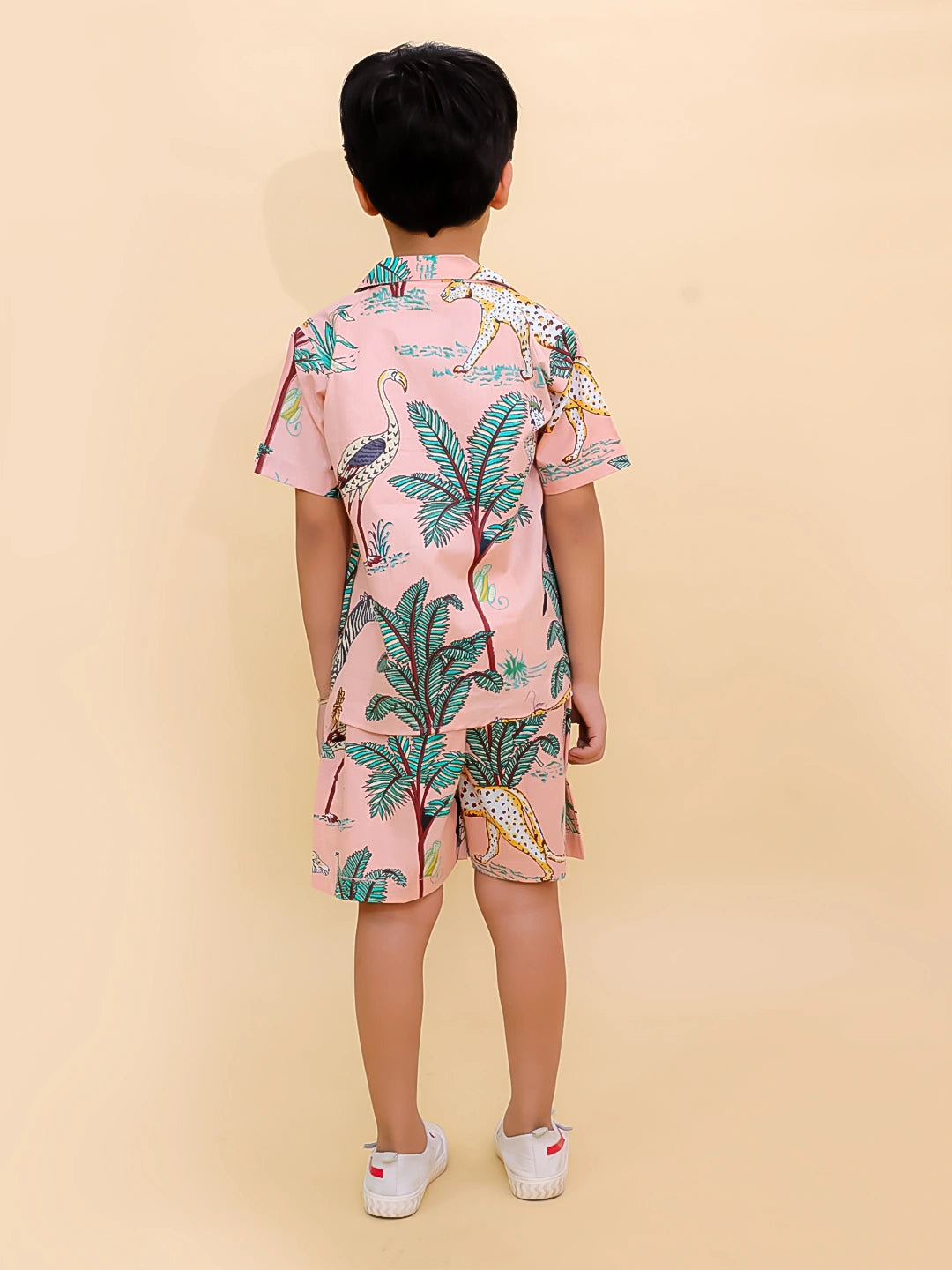 BownBee Summer Short Sleeve Pure cotton Printed Shorts And Shirt Set