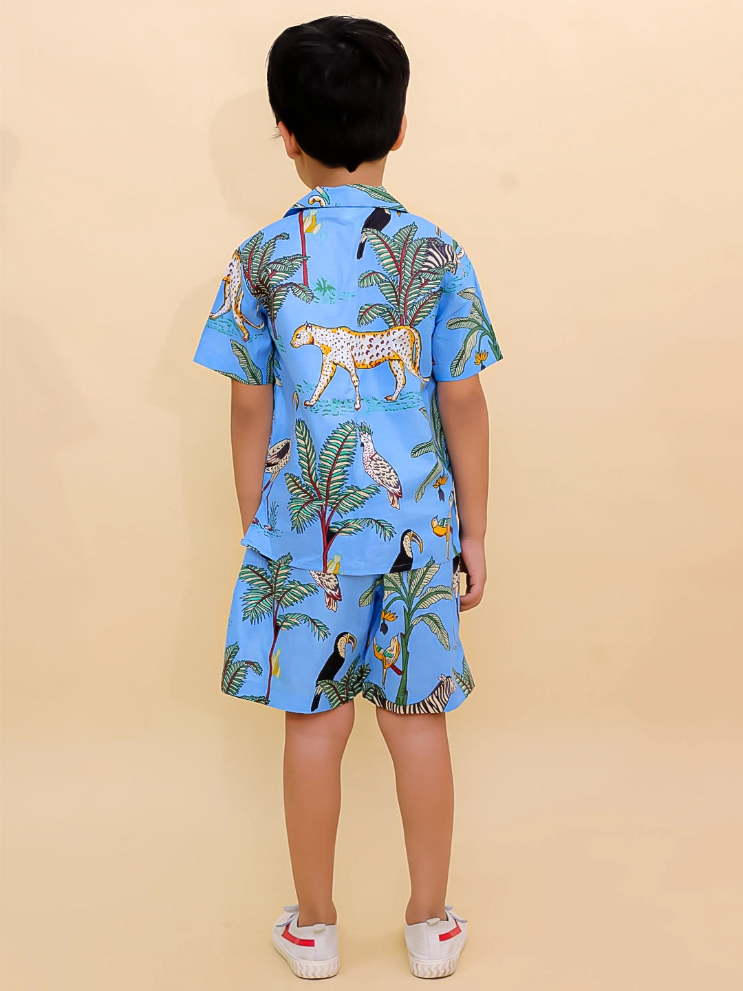 BownBee Summer Short Sleeve Pure cotton Printed Shorts And Shirt Set