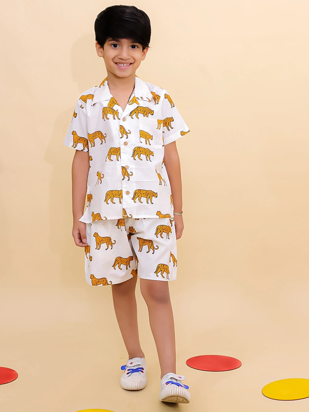 BownBee Summer Short Sleeve Pure cotton Printed Shorts And Shirt Set