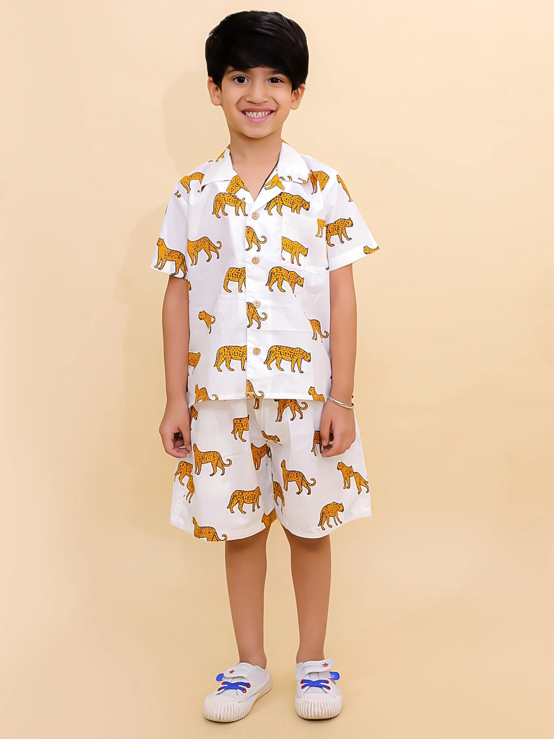 BownBee Summer Short Sleeve Pure cotton Printed Shorts And Shirt Set