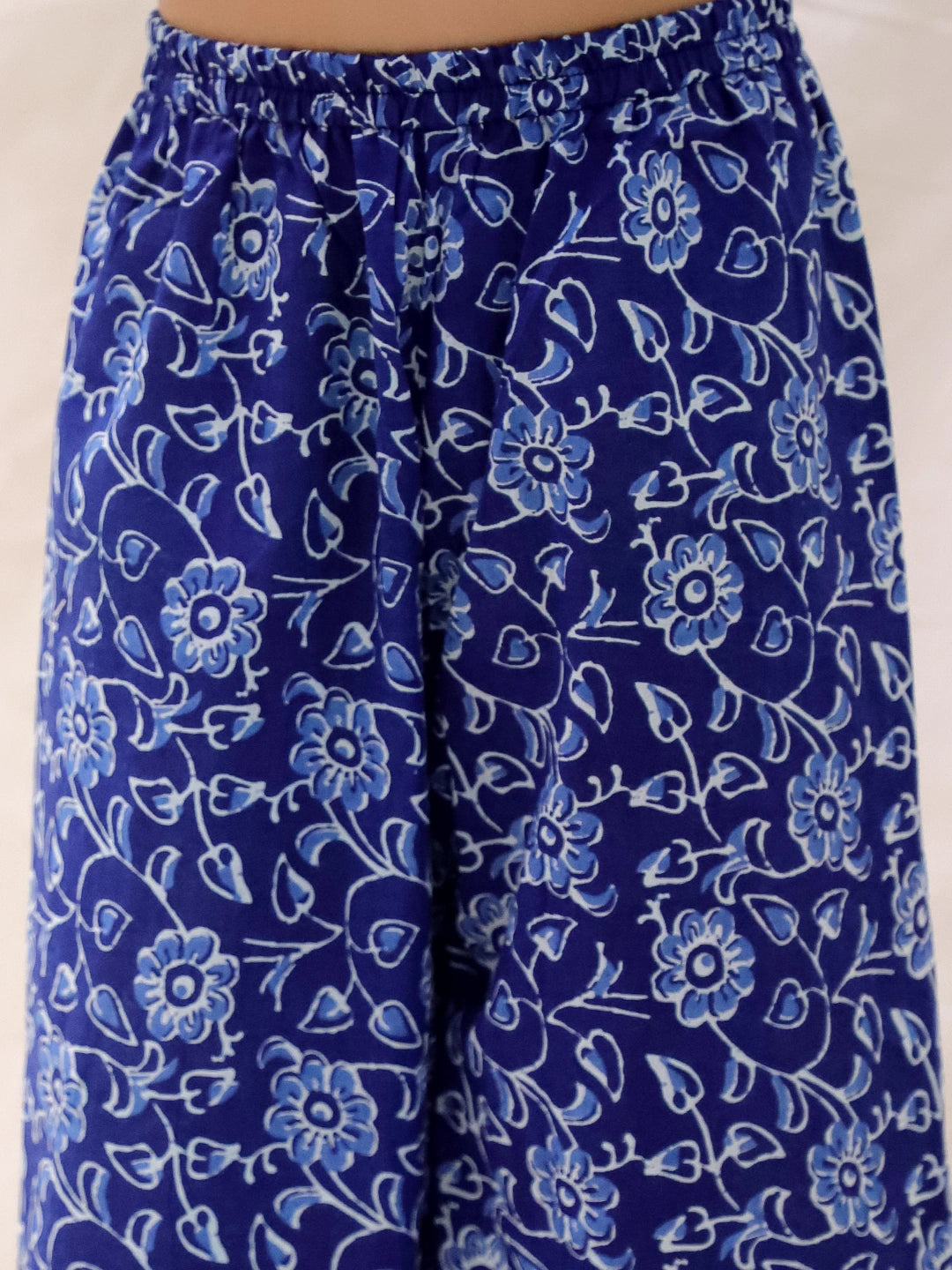 BownBee Summer Sleeveless Pure Cotton Printed Top & Palazo Set For Girls