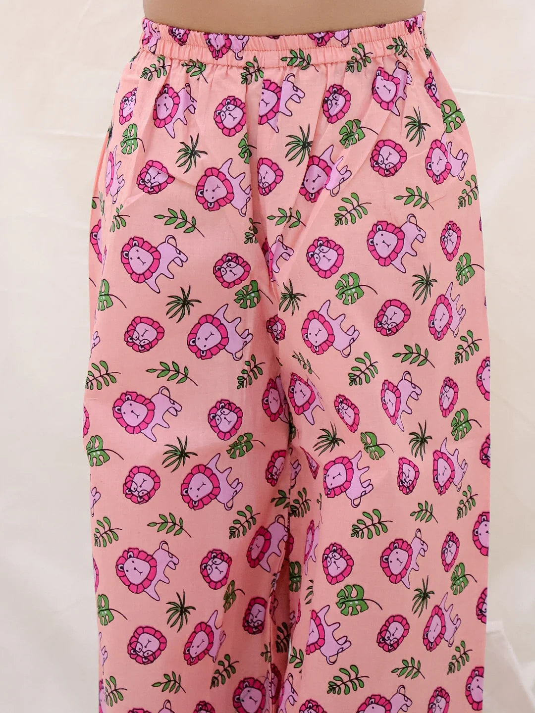 BownBee Summer Sleeveless Pure Cotton Printed Top & Palazo Set For Girls