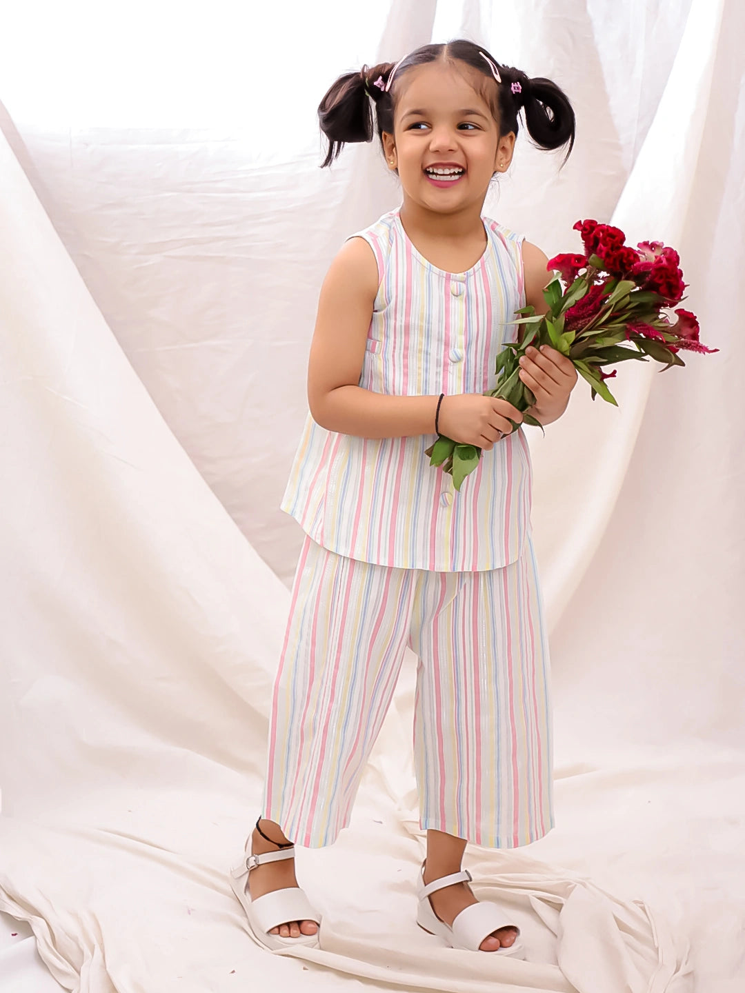 BownBee Cotton Sleeveless Top & Palazzo Set