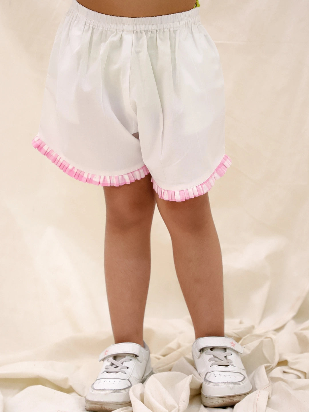 BownBee Summer Sleeveless Pure Cotton Printed Top & Shorts Set For Girls