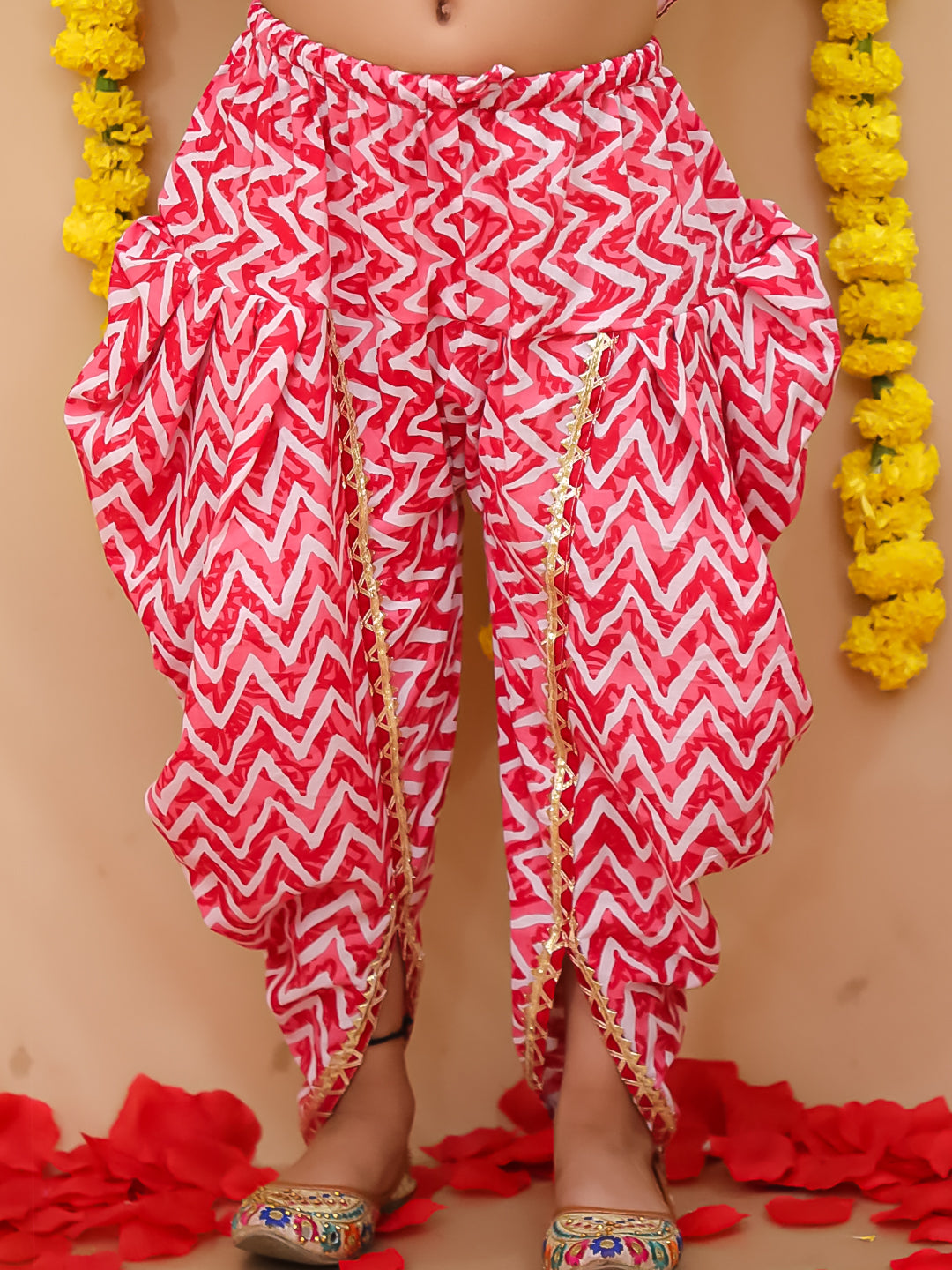 BownBee Floral  3/4th Sleeves Top & Bottom Ethnic Clothing Set For Girls - Blue