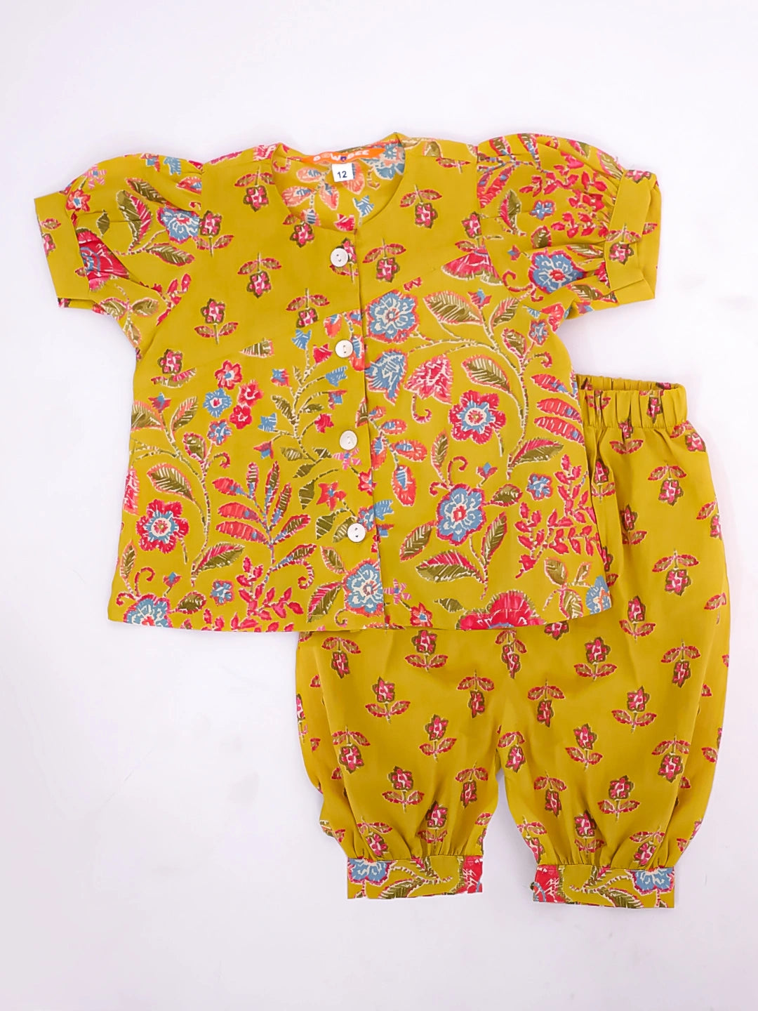 Bownbee Girls Cotton Clothing Set For Infants  - Polka Dots - Yellow