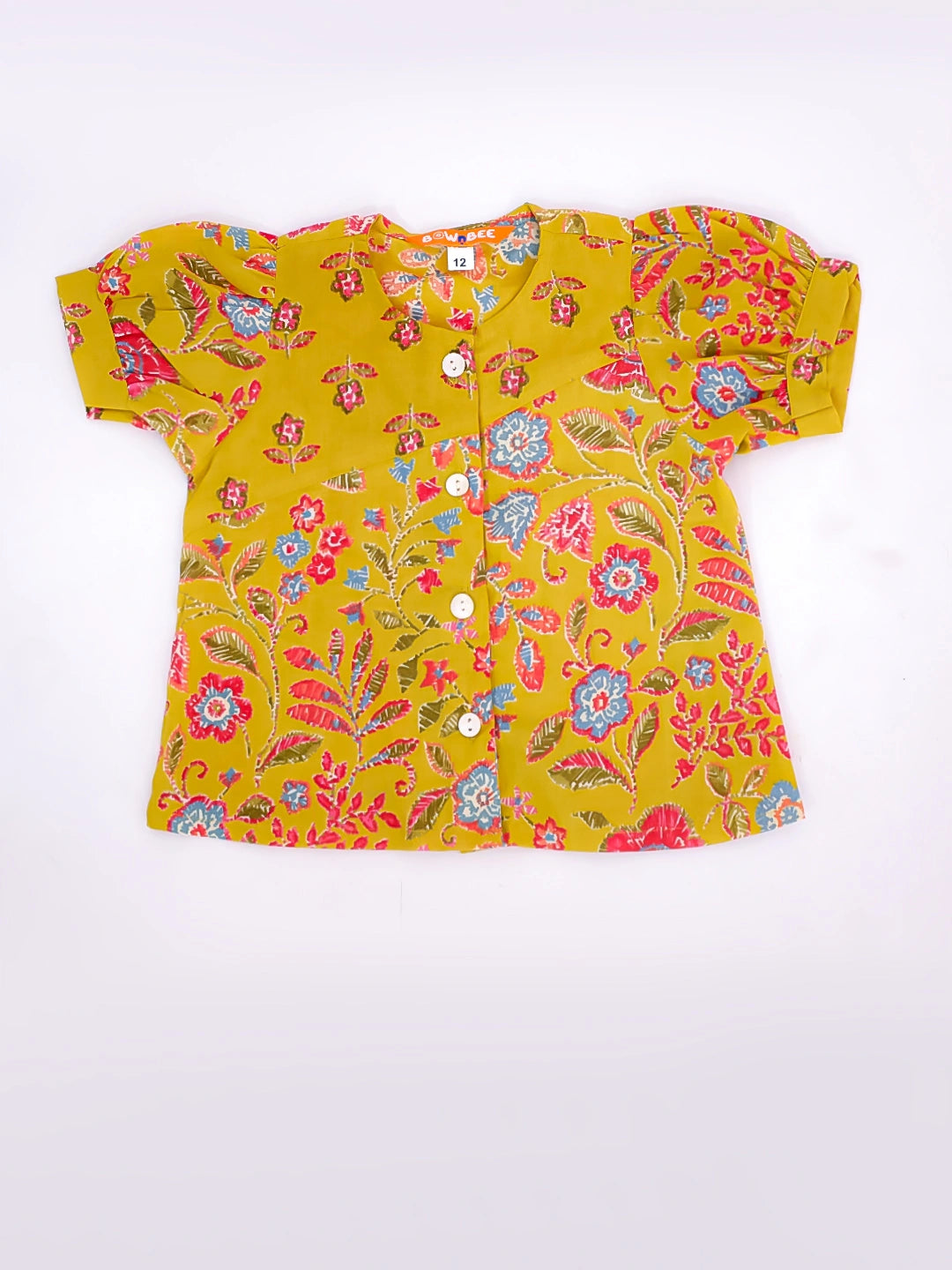 Bownbee Girls Cotton Clothing Set For Infants  - Polka Dots - Yellow