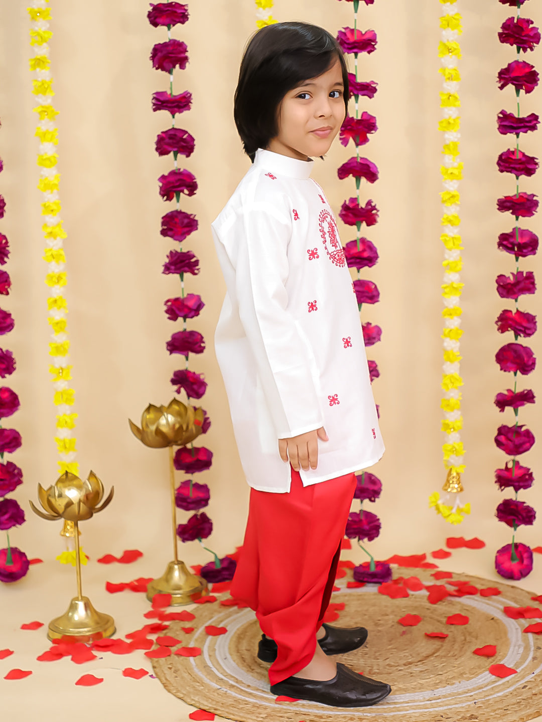 BownBee Bengali Kurta & Dhoti Set for Boys – Yellow