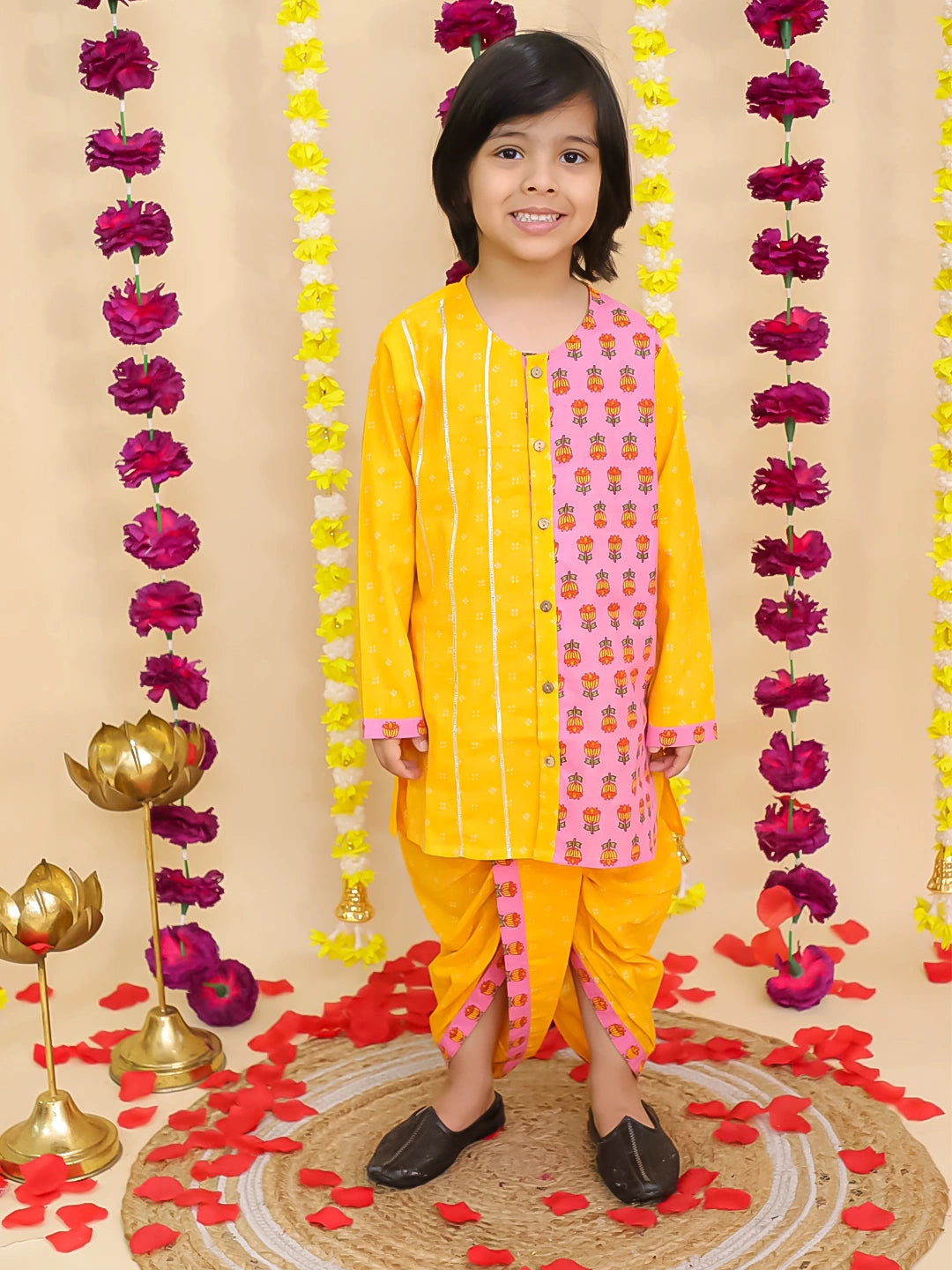BownBee Pure Cotton Dhoti Kurta Set for Boys | Traditional Kids Ethnic Wear