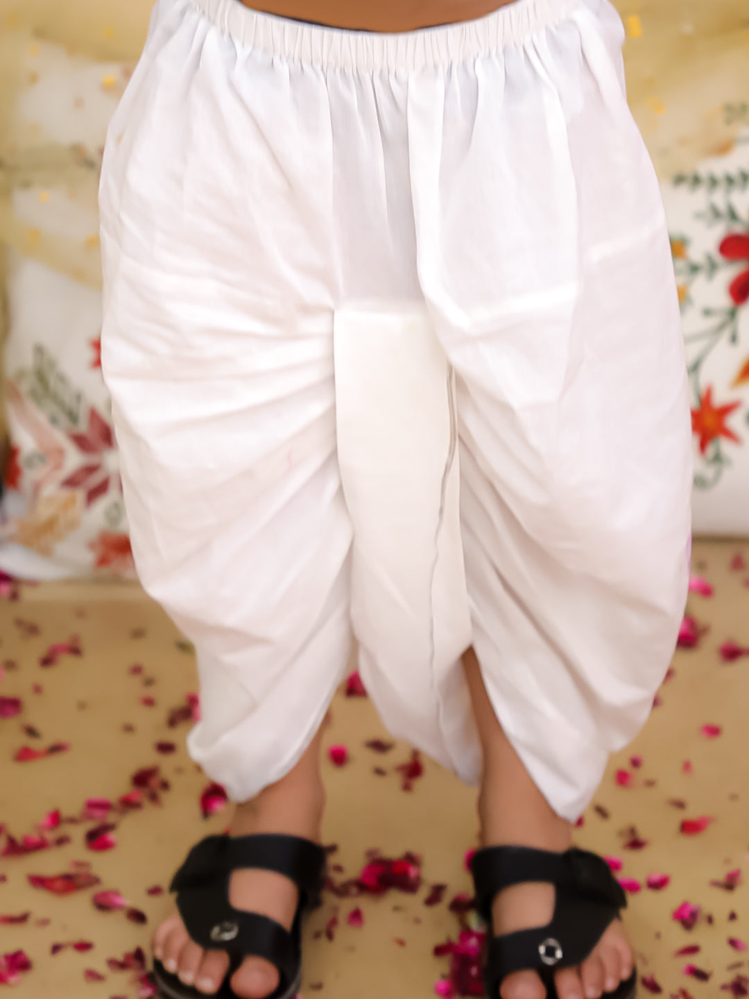 BownBee Pure Cotton Lurex Kurta with Dhoti Set for Boys | Traditional Festive Wear – Blue