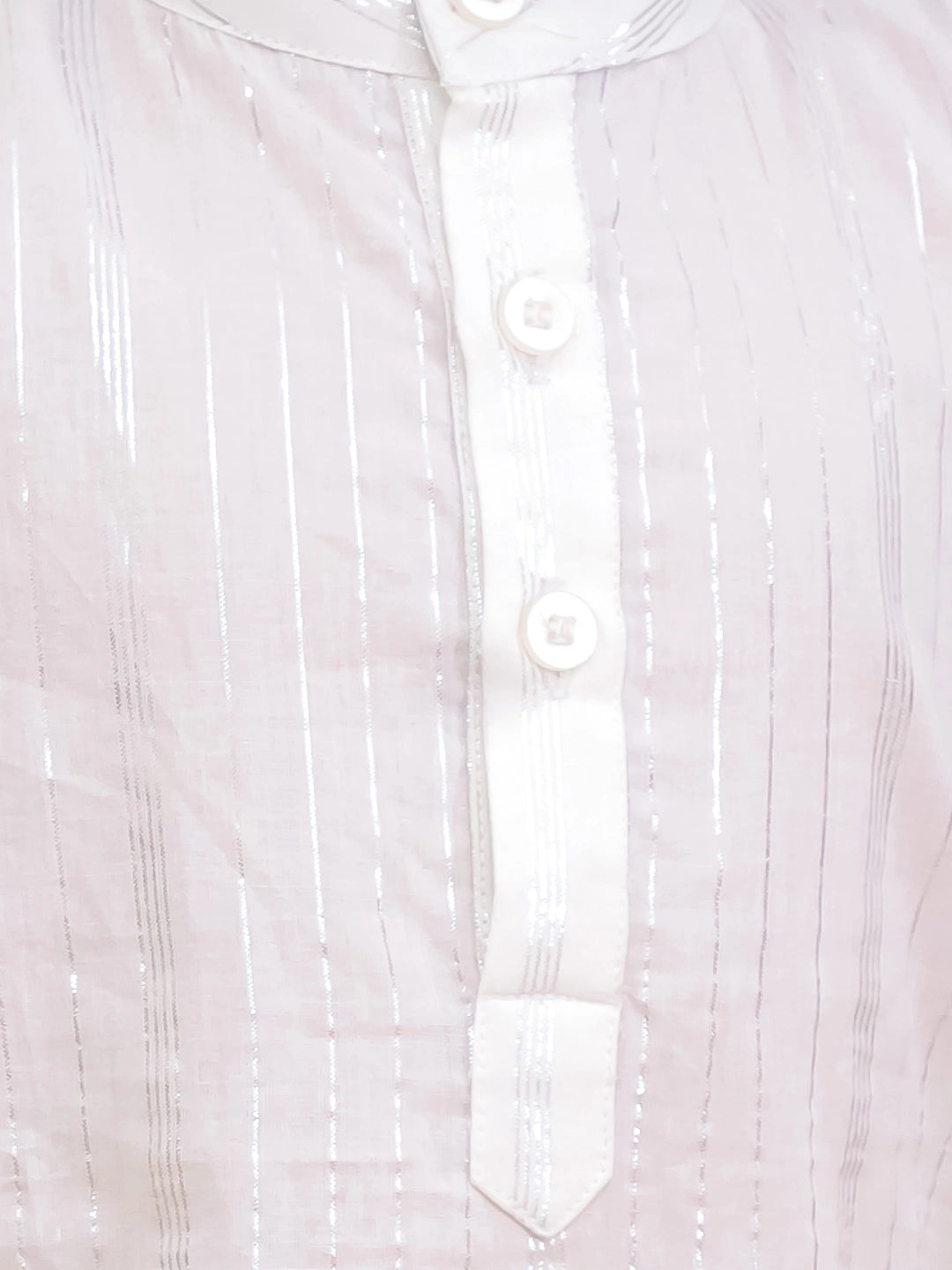 BownBee Pure Cotton Lurex Suit & Dhoti Kurta Sibling Set | Ethnic Wear for Brothers and Sisters
