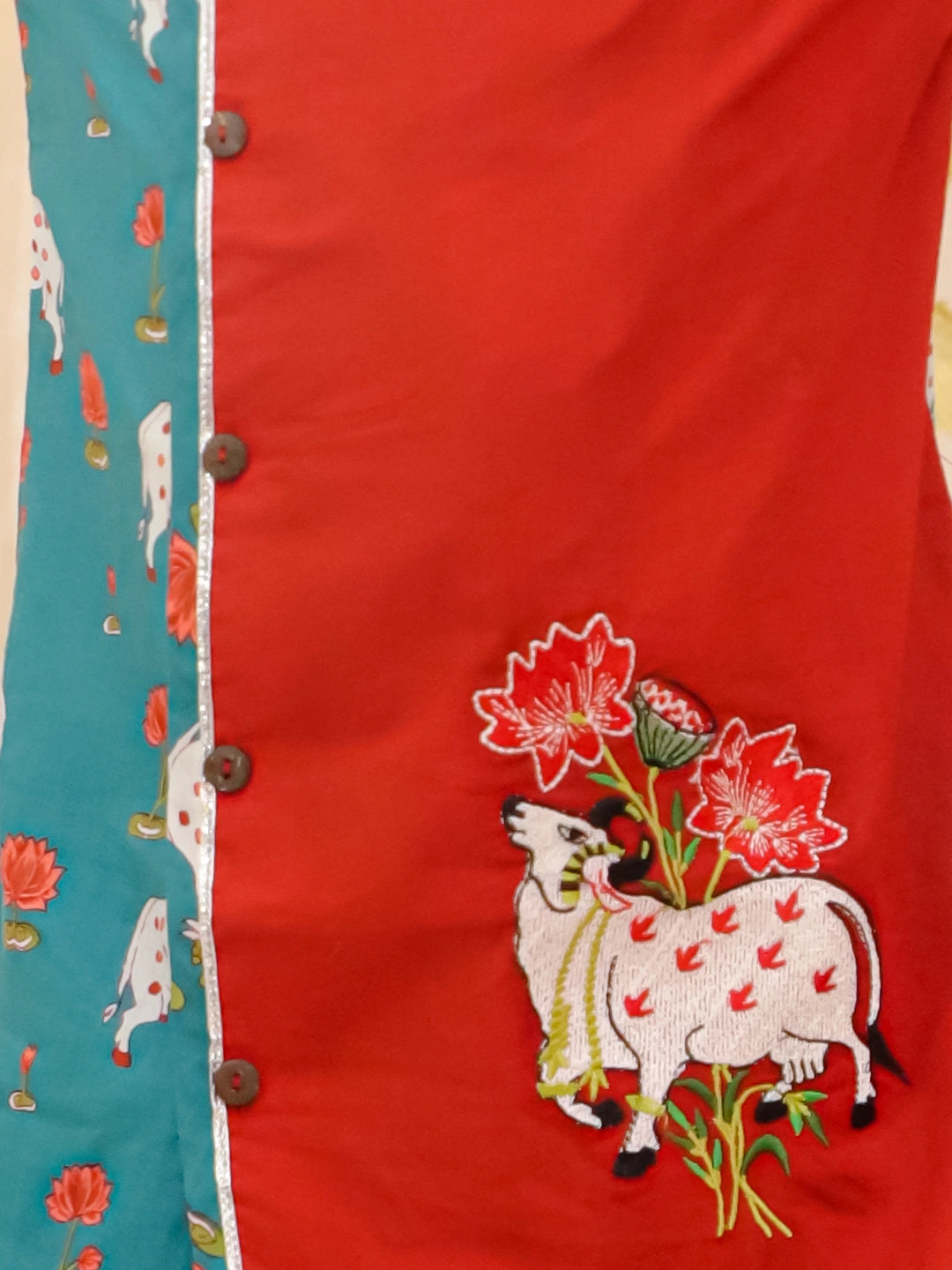 BownBee Pure Cotton Embroidered Dhoti Kurta Set For Boys