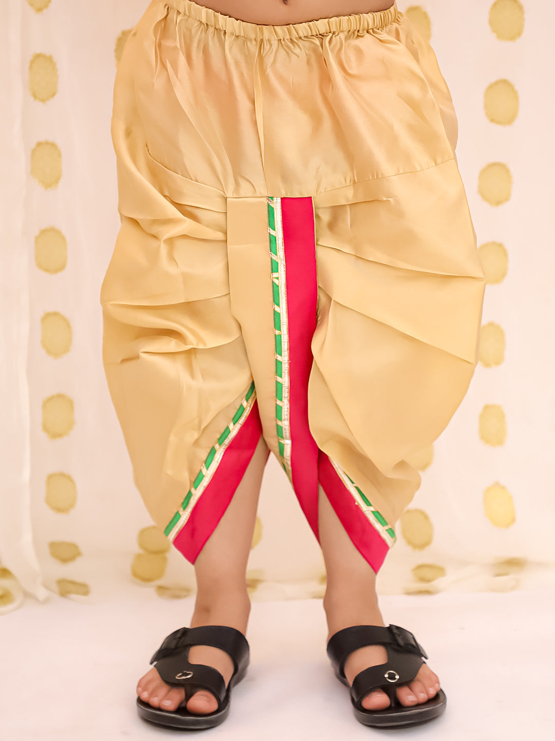 BownBee Silk Tafetta Kurta Dhoti Set For Boys - Pink